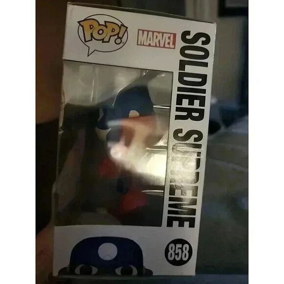 Funko Pop Soldier Supreme 858 Marvel Infinity Warps Amazon Glow In The Dark - Picture 2 of 7